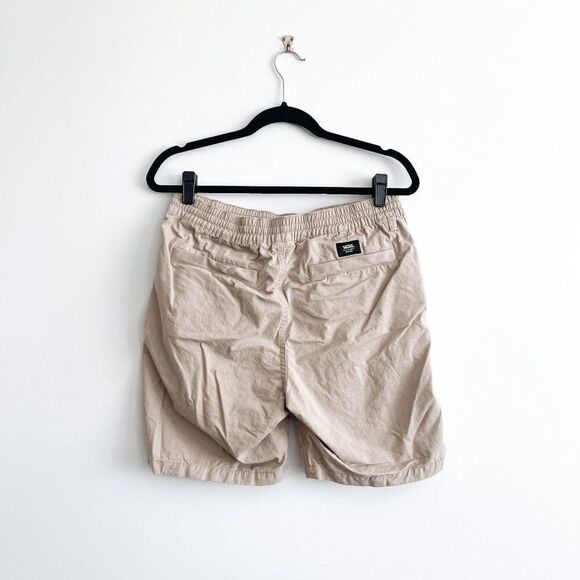 Vans Mens Pull On Casual Shorts Drawstring Stretch Waist Tan Medium - Picture 2 of 9